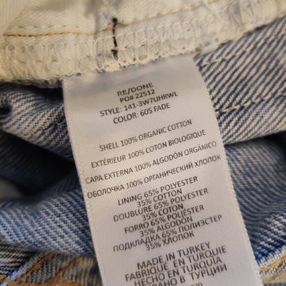 RE/DONE 70's Ultra High Rise Wide Leg Jeans 60's Fade Wash - Picture 15 of 15